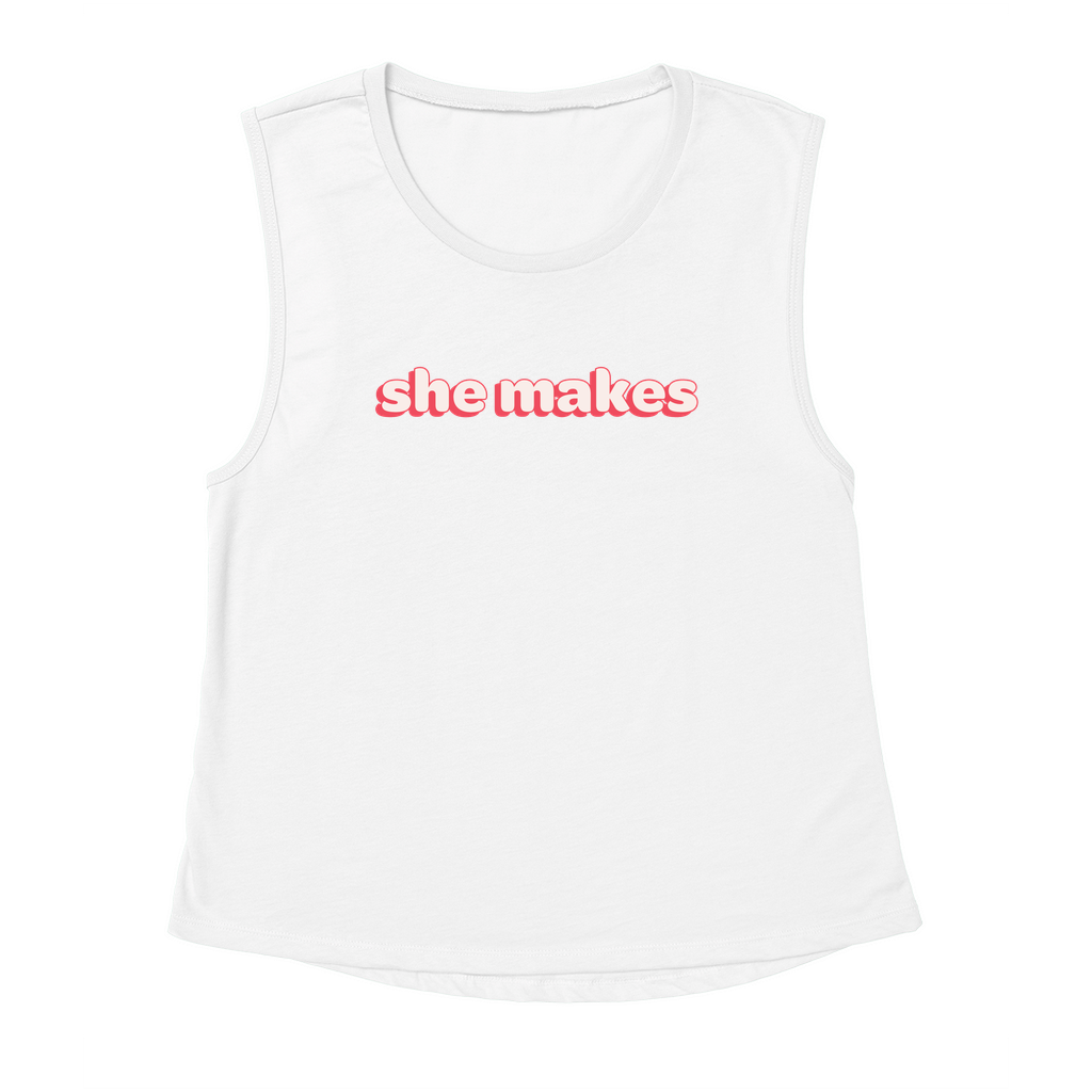 She Makes Flowy Tank