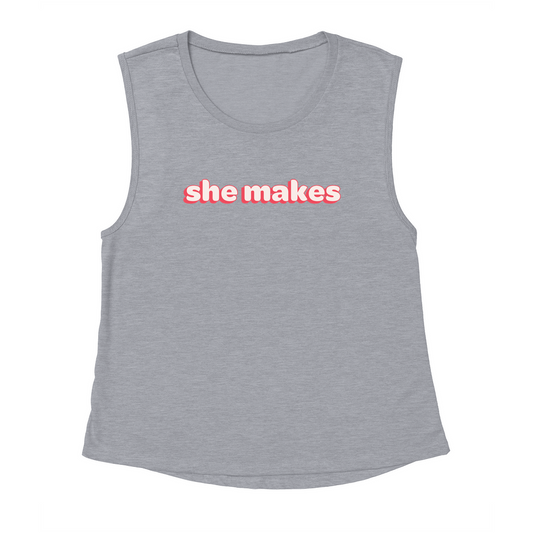 She Makes Flowy Tank