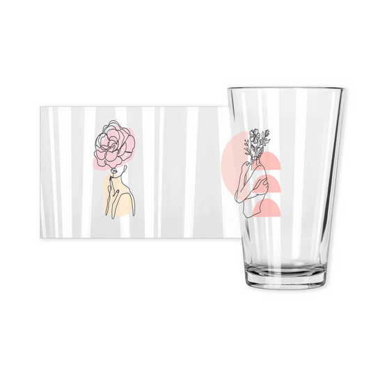 Femme Floral Pint Glass