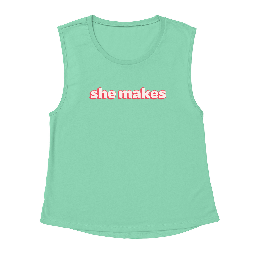 She Makes Flowy Tank