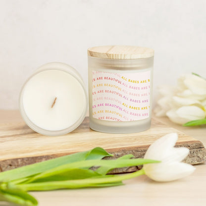 All Babes Are Beautiful - Frosted Glass Candle (Hand Poured - 11 oz)
